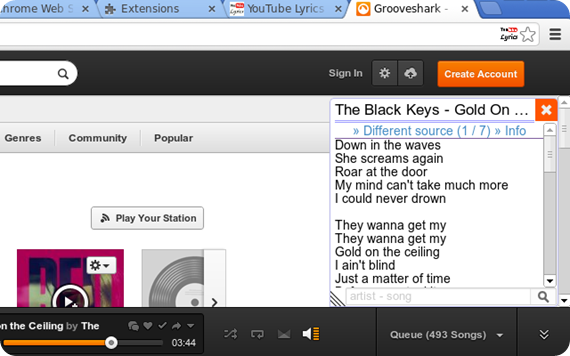 Obtener letras de canciones en Youtube - Desontis
