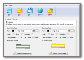Crear menús dinámicos en flash con CoffeCup Flash Menu Builder - Desontis