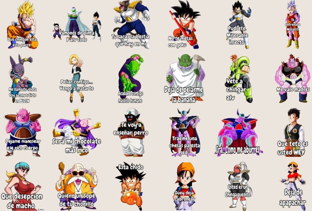 A ade A Tu WhatsApp Cientos De Stickers De Drasgon Ball
